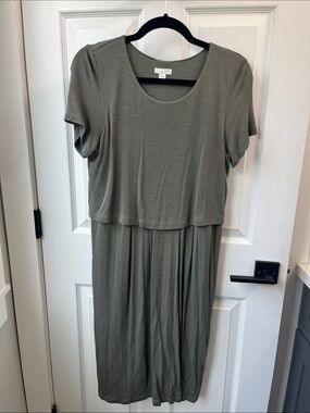 J. Jill Olive Green Women's Scoop Neck Dress